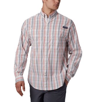 Columbia Muške Košulje - PFG Super Tamiami Long Sleeve Crvene | PHDB-78610